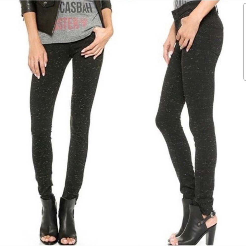 MOTHER Womes‎ Size 25 The Trainer Sky Pirate Track Jogger Pants Black & White